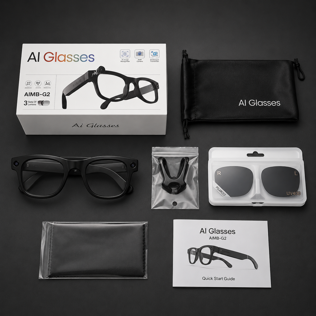 Skyhook AI Smart Glasses — 3K Camera, Voice AI & Open-Ear Audio